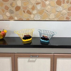 Set of 2 The Pioneer Woman Wire Flowered Kitchen Chalkboard Baskets